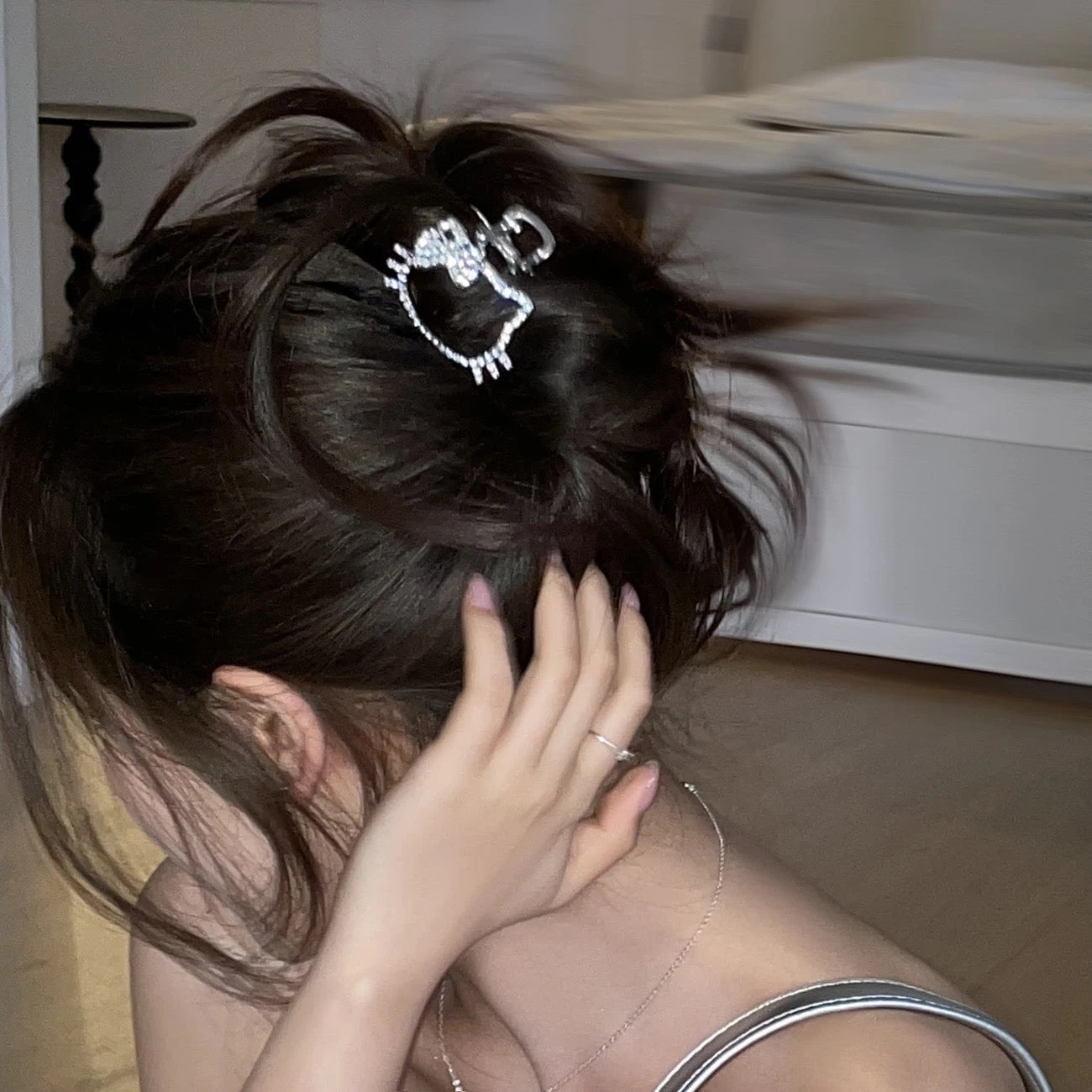 Hello kitty Hair Claw Clips for Women,  Rhinestone Hair Clip 3Pcs