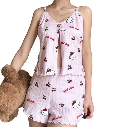Hello Kitty Sleepwear Top with Shorts Pj Set