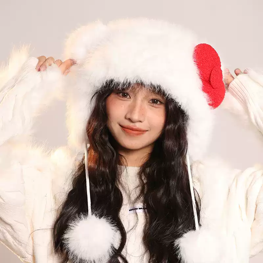 H K Plush Hat Fuzzy Cute Hat