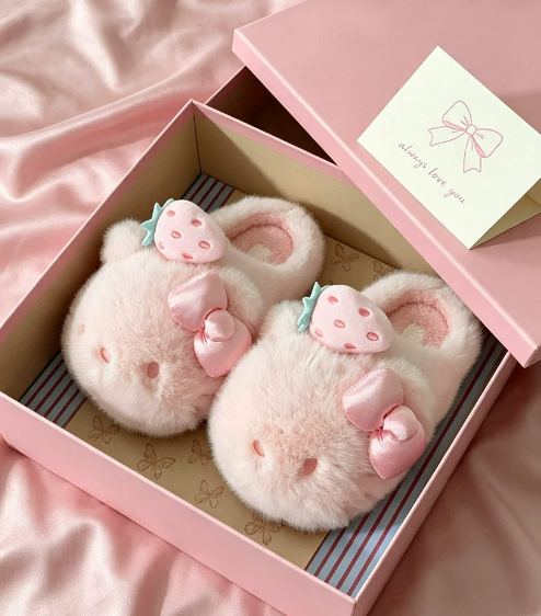 H K Strawberry Slippers