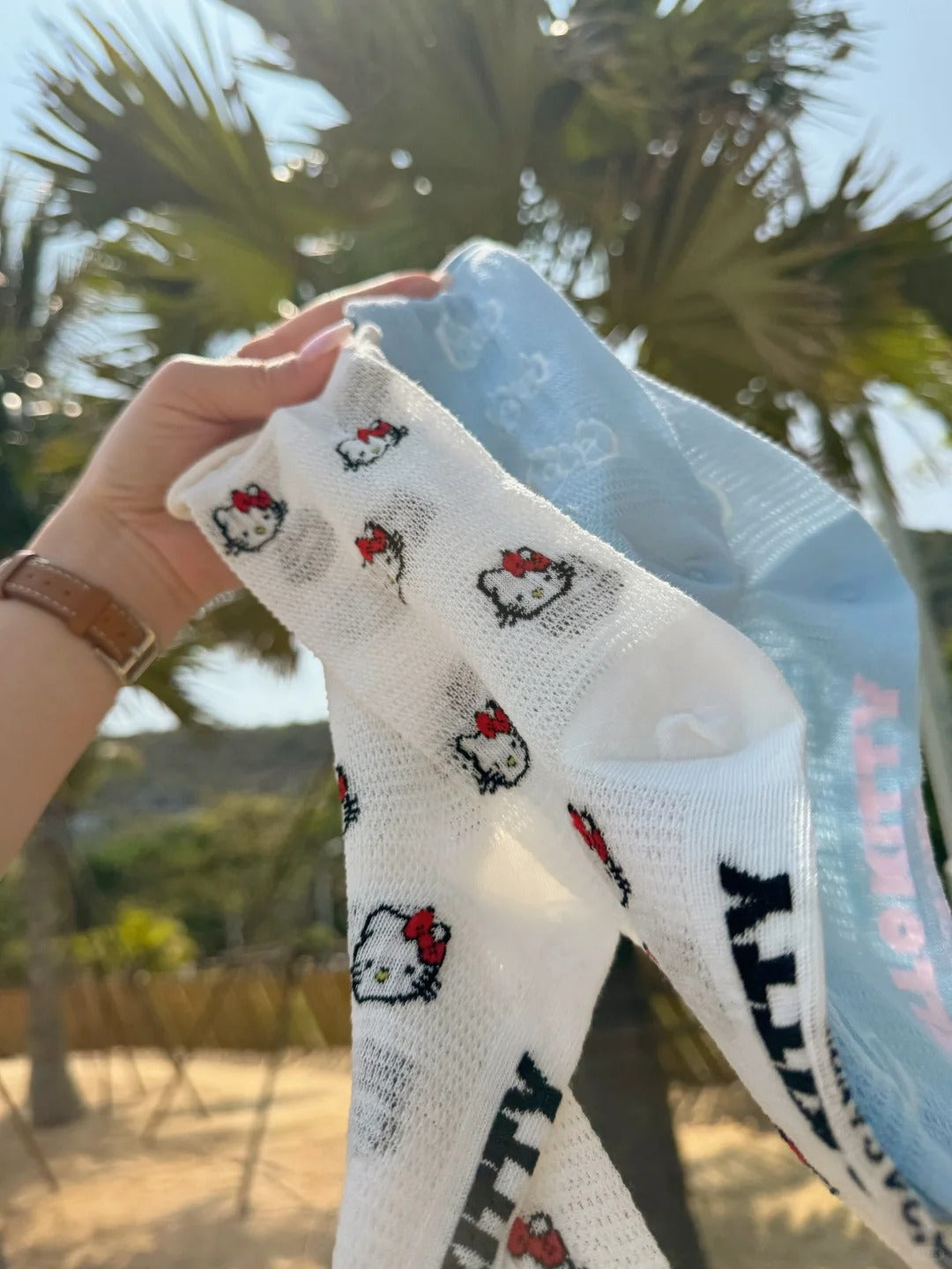 Hello kitty Crew Socks Casual Cute Socks Thin Ankle Socks 2 Pack