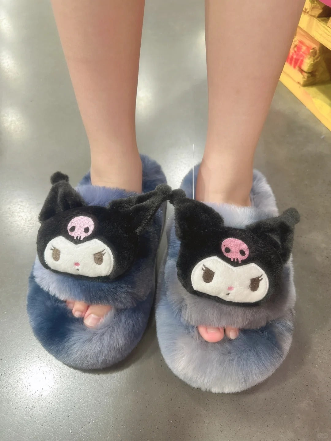 Hello Kitty Plush Fluffy Slippers Ladies home slippers