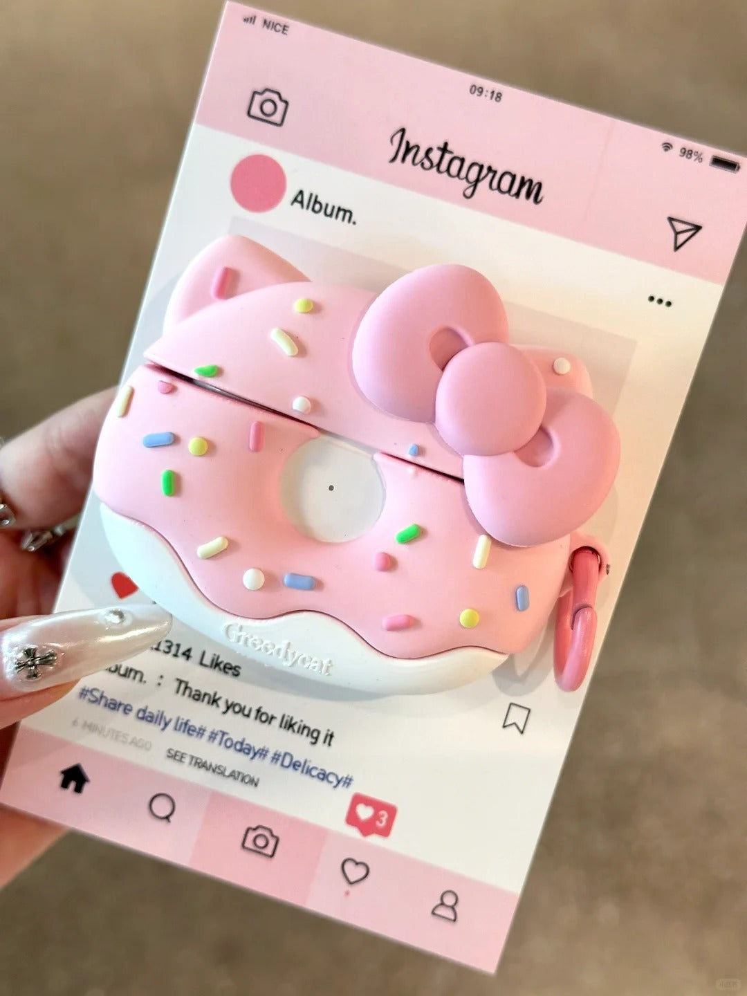 Hello Kitty Donut AirPods Earphone Case