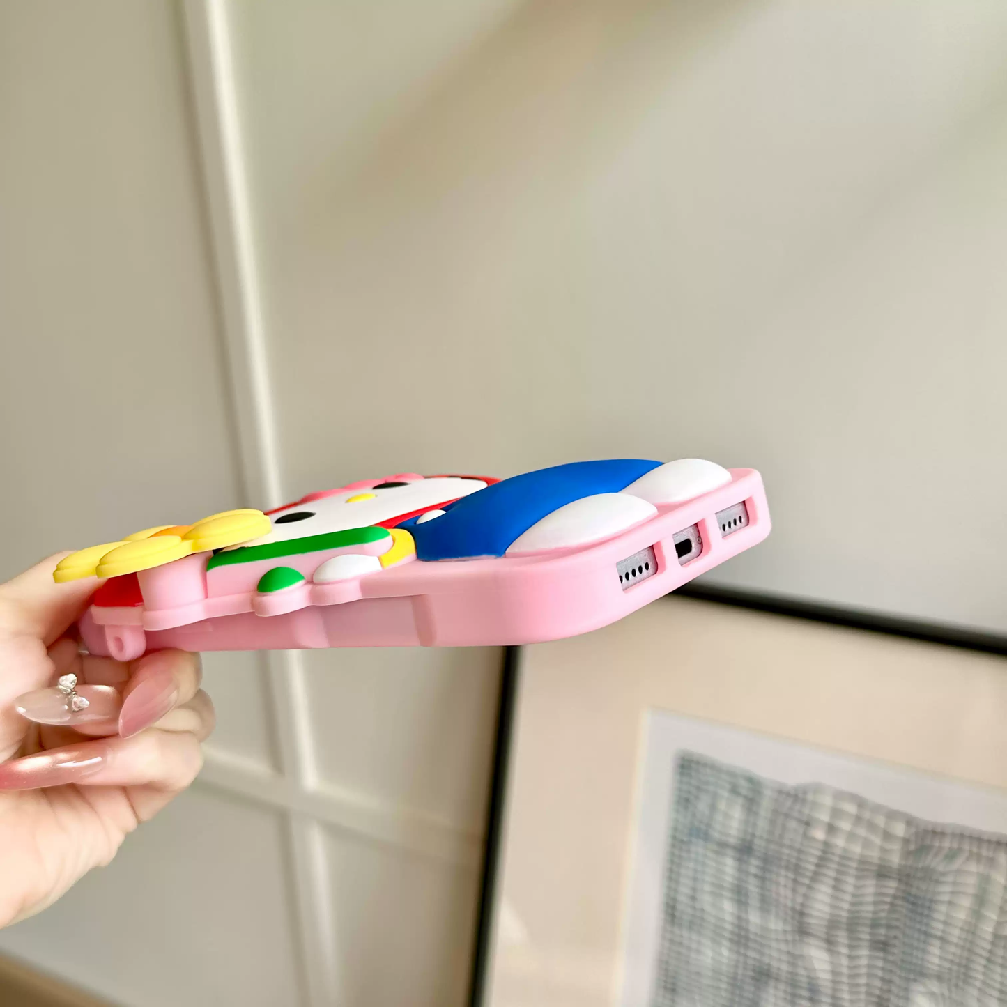 HK 3D Silicone Spinning Flower Anti-drop Protective Case