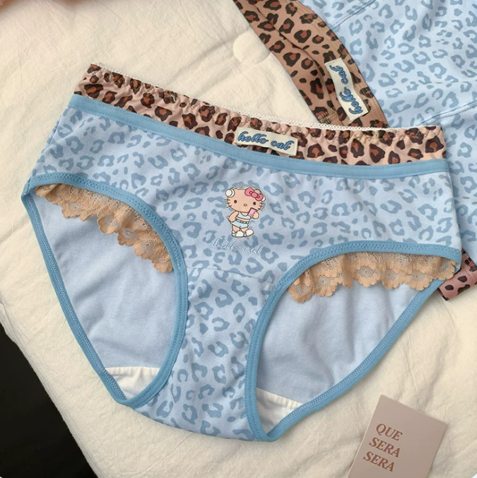 H K Leopard Print Couple Cotton Underwear