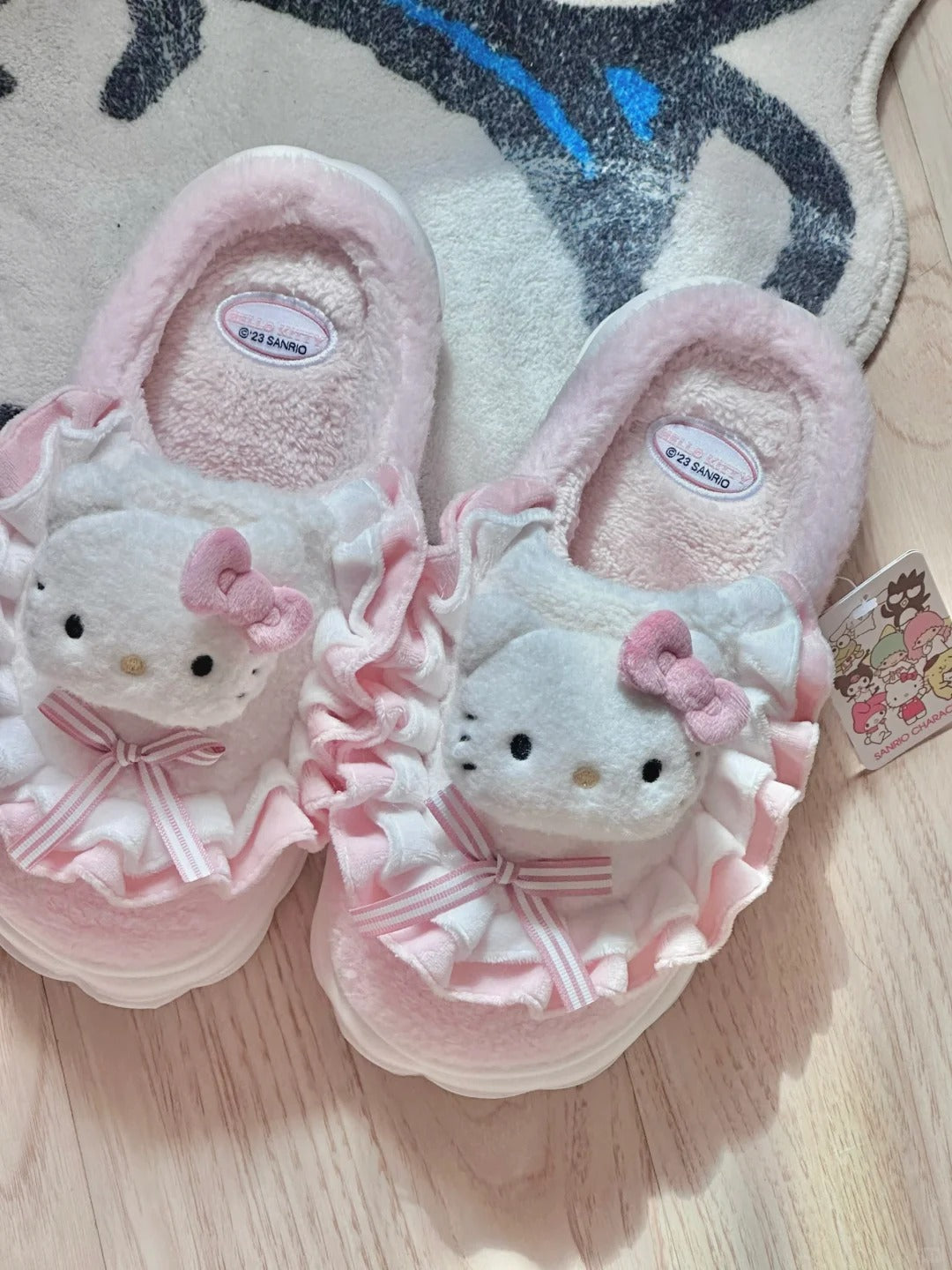 Sanrio Fuzzy Slippers Women Fluffy Kawaii House Slippers