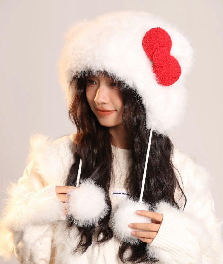 H K Plush Hat Fuzzy Cute Hat