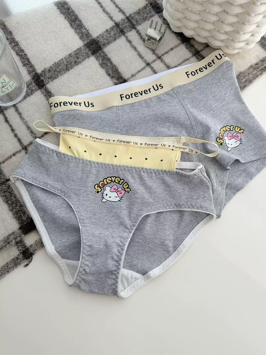 HK Grey Couple Underwear Set