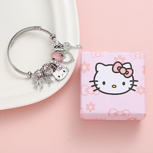 Hello kitty Bracelets Stainless Steel  KT Bangle Bracelet Jewelry