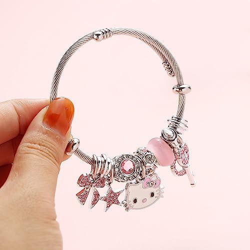 Hello kitty Bracelets Stainless Steel  KT Bangle Bracelet Jewelry