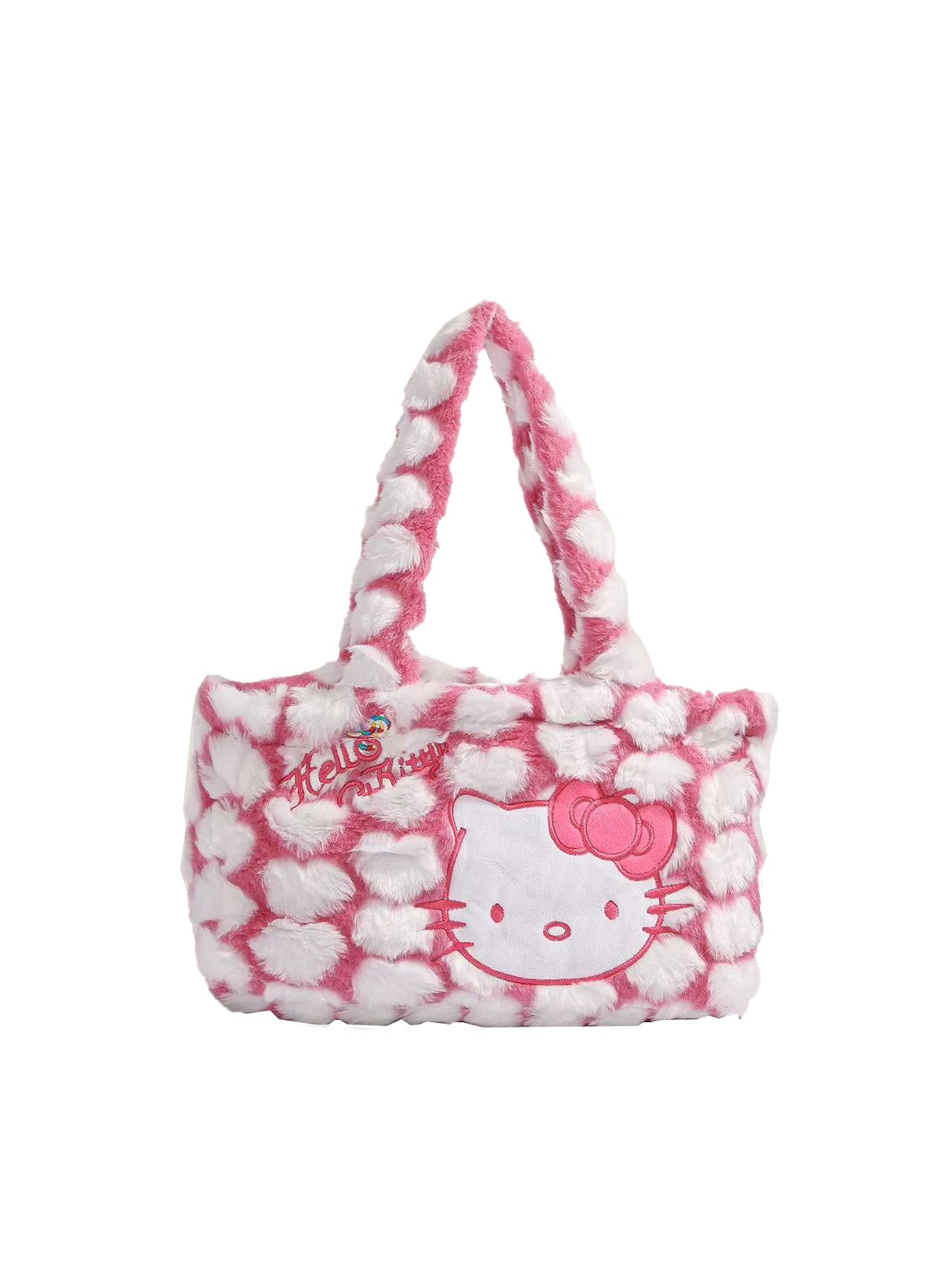 KT Cute Tote Bags Plush Tote Bag for Women The Tote Bag Kawaii Carry on Bag Reusable Small Handbags for Girls Shopping