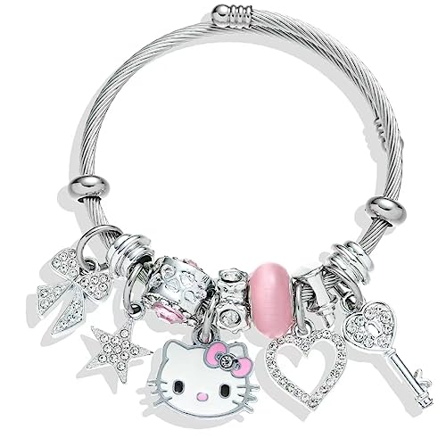 Hello kitty Bracelets Stainless Steel  KT Bangle Bracelet Jewelry
