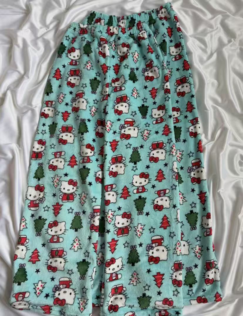 H K  Christmas Pants Pajama Long Bottoms