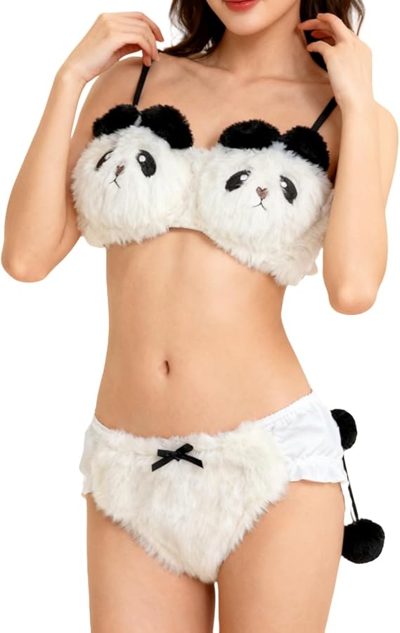 Plush wire-free bra and lingerie set, cute yet sexy.