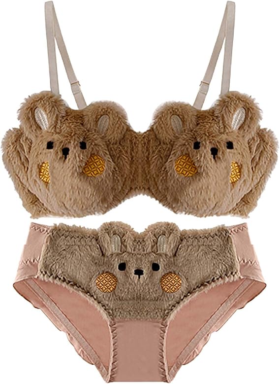 Plushie Lingerie Sets Cute Bunny Ear Bra Sets Cute Pajamas