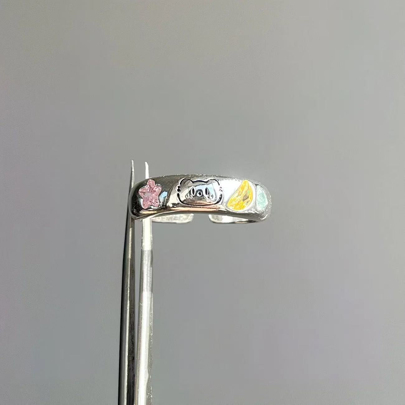 Cute couple rings with open top