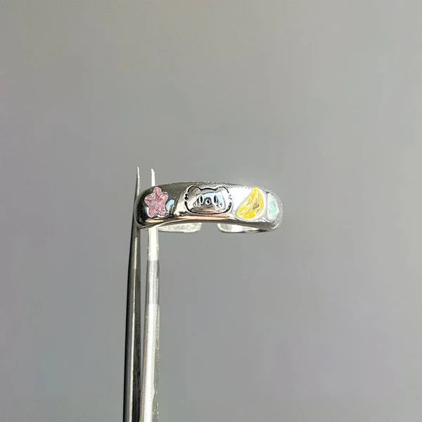Cute couple rings with open top