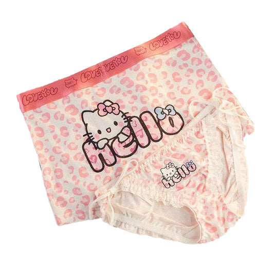 Hello Kitty leopard print couple underwear