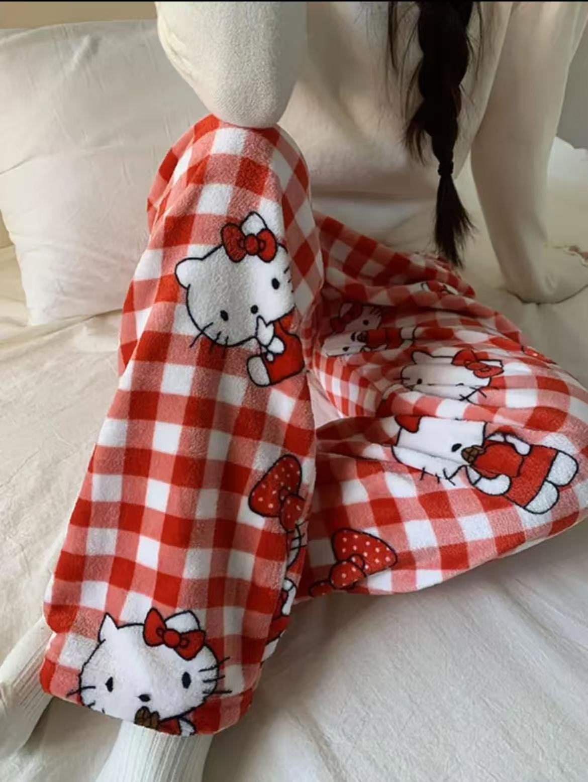 Hello Kitty fuzzy pajama pants