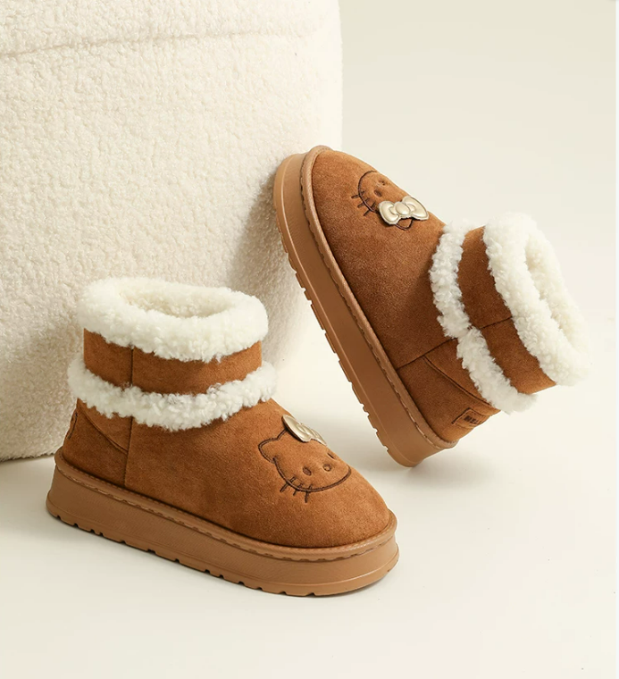 H K Winter Snow Boots Cute Fluffy Boots Shoes