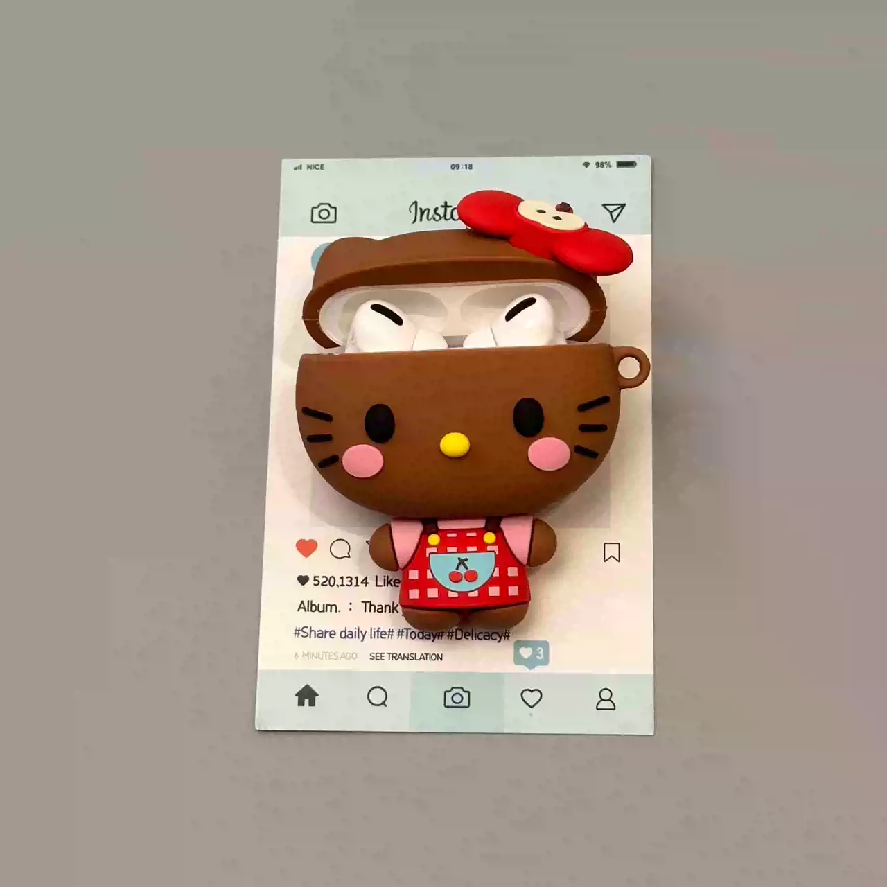 H K Silicone AirPods Earphone Case