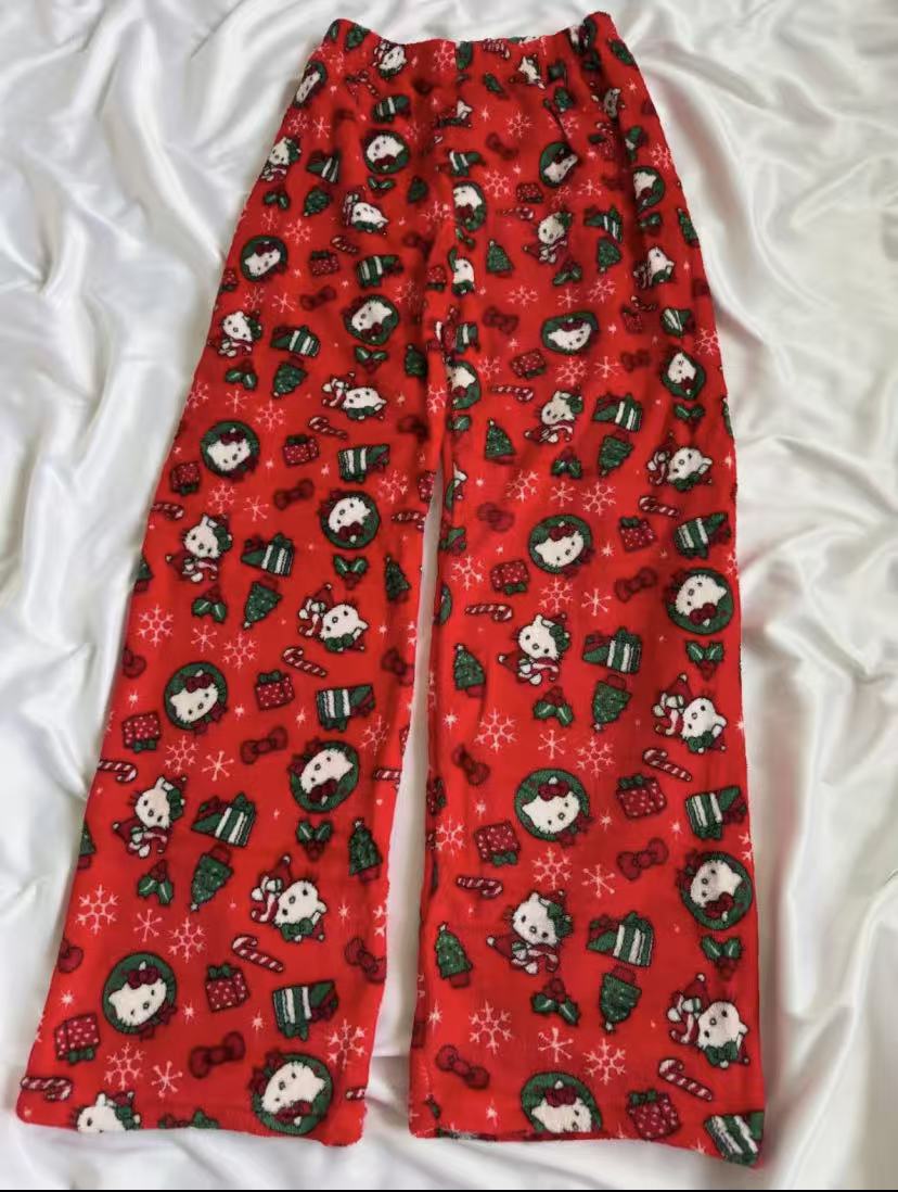 H K  Christmas Pants Pajama Long Bottoms