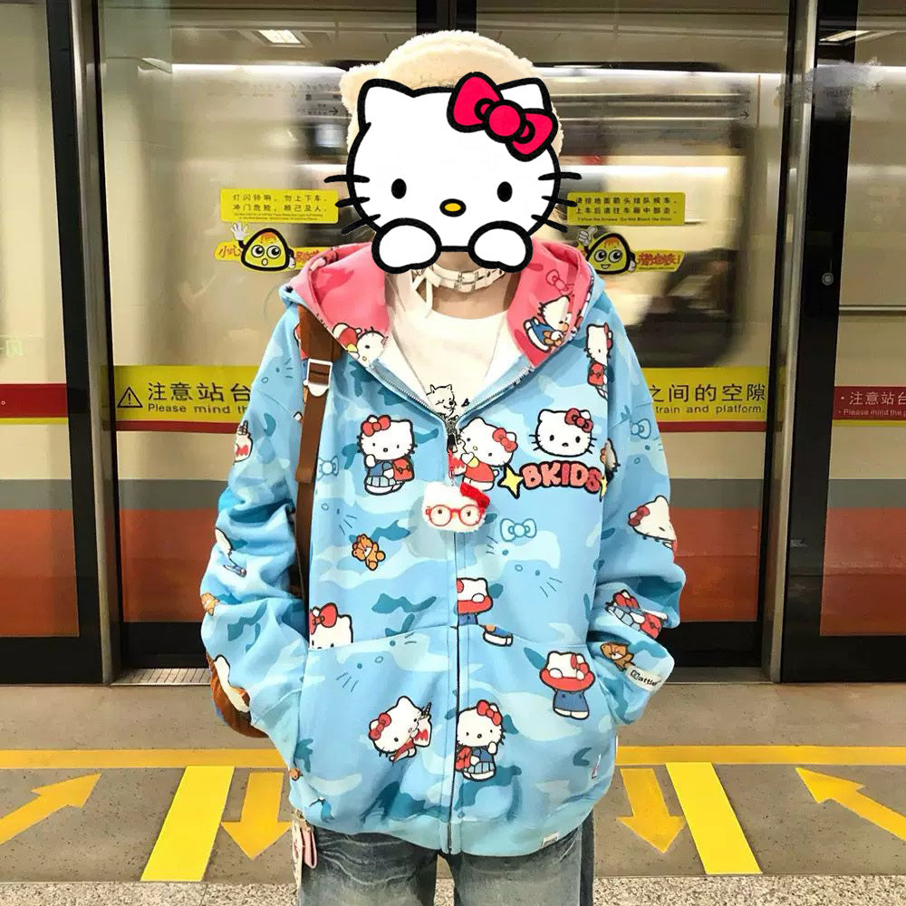 Hello Kitty Hoodie Autumn Jacket Casual Hoodie