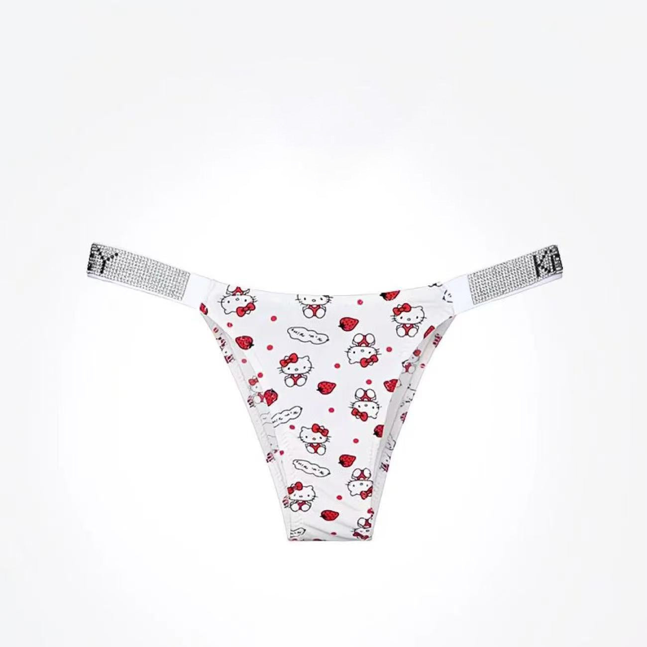 Hello Kitty rhinestone thong, Hello Kitty thong, Hello Kitty underwear