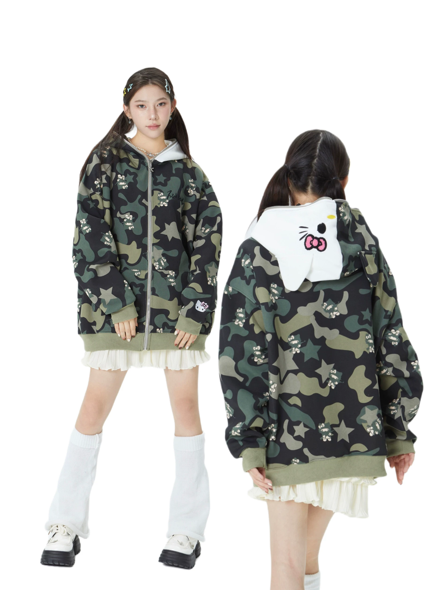 H K camouflage hoodie