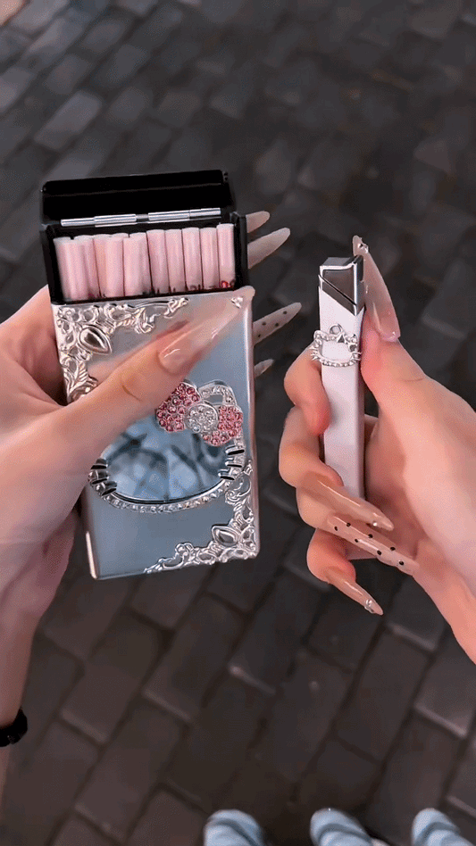H K Mirror Case + Lighter set