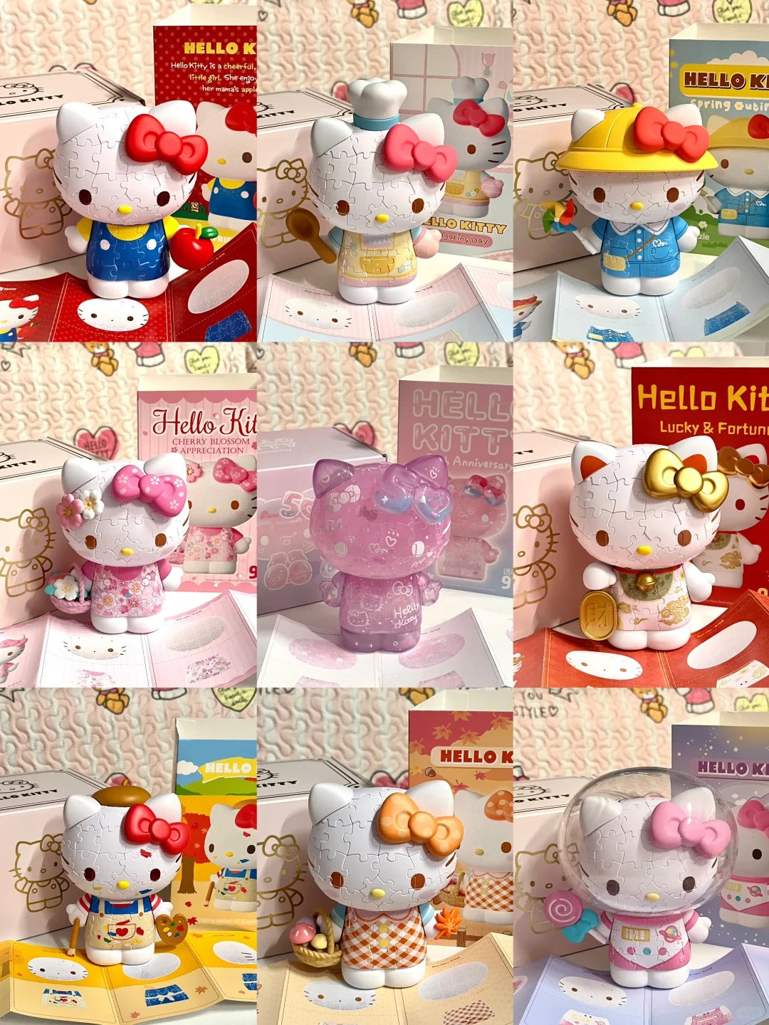 Sanrio Hello Kitty 50Th Anniversary 3D Puzzles 97Pcs 12.6 x 14 cm / 5" x 5.5"