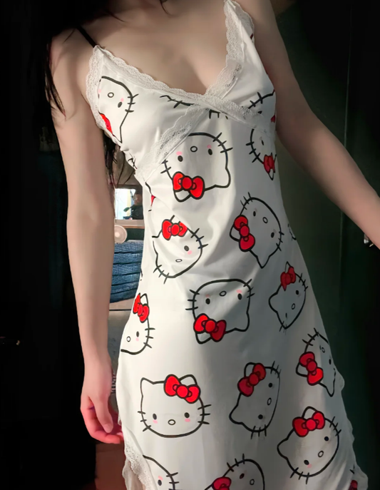 HK bathrobe V-neck camisole nightgown