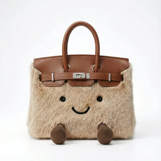 Plush and fluffy handbag/crossbody bag