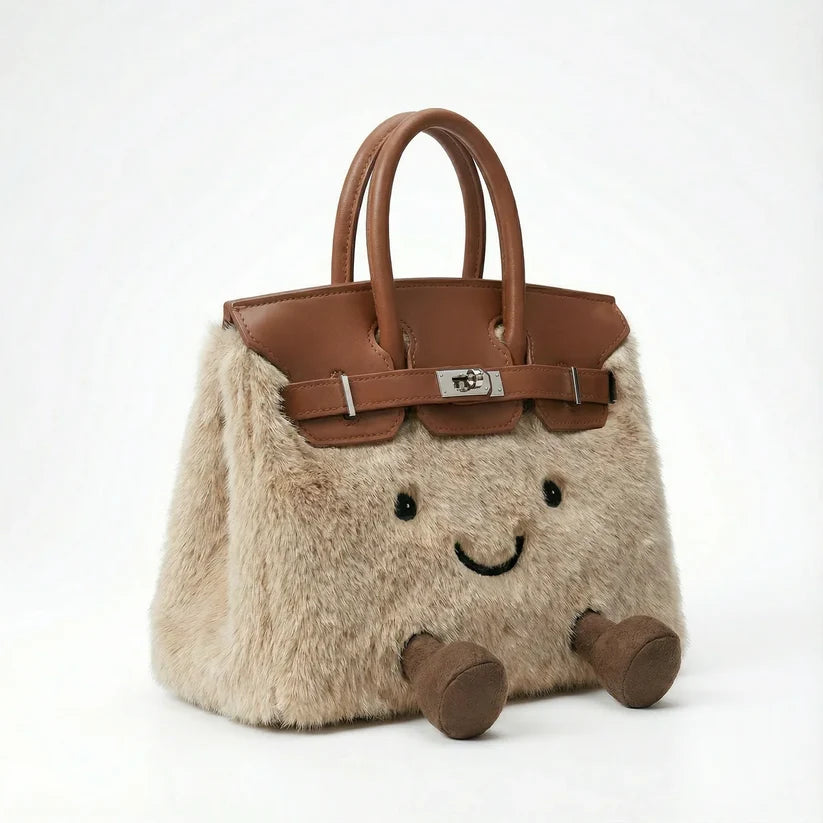 Plush and fluffy handbag/crossbody bag
