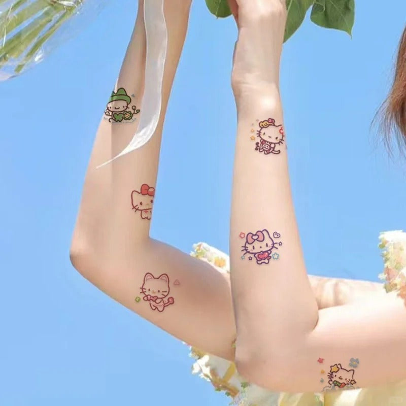 Kawaii Hello Kitty Tattoo Stickers