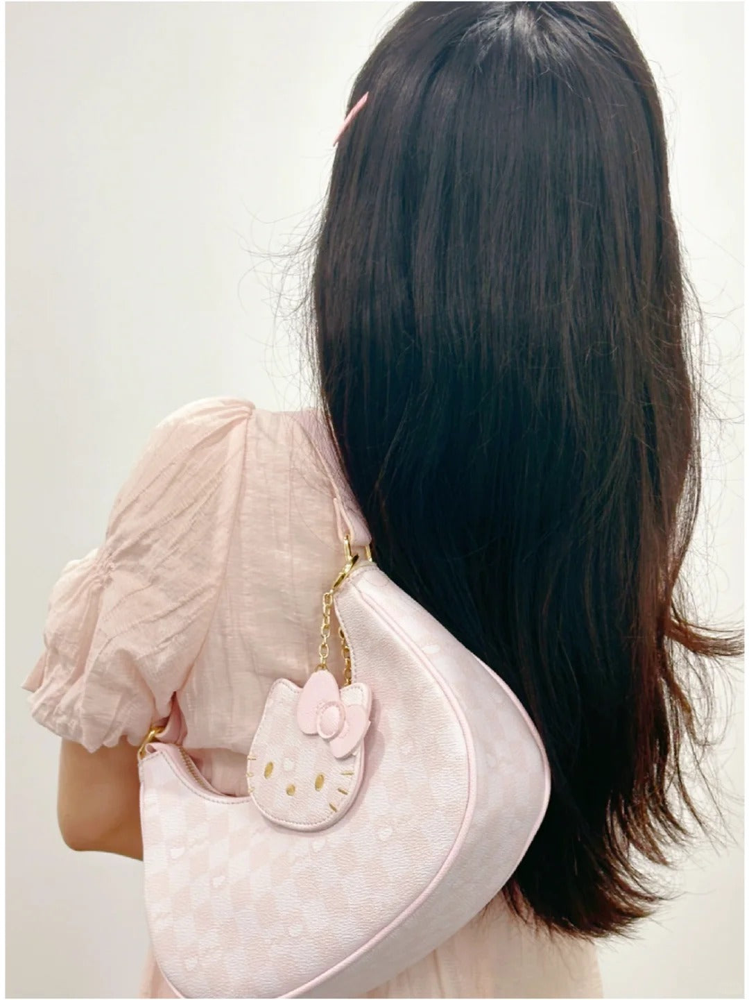 Hello Kitty Pink shoulder bag handbag Armpit Top Handle Purse