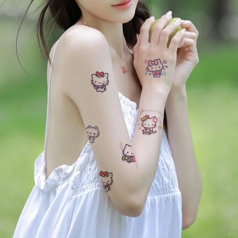 Kawaii Hello Kitty Tattoo Stickers