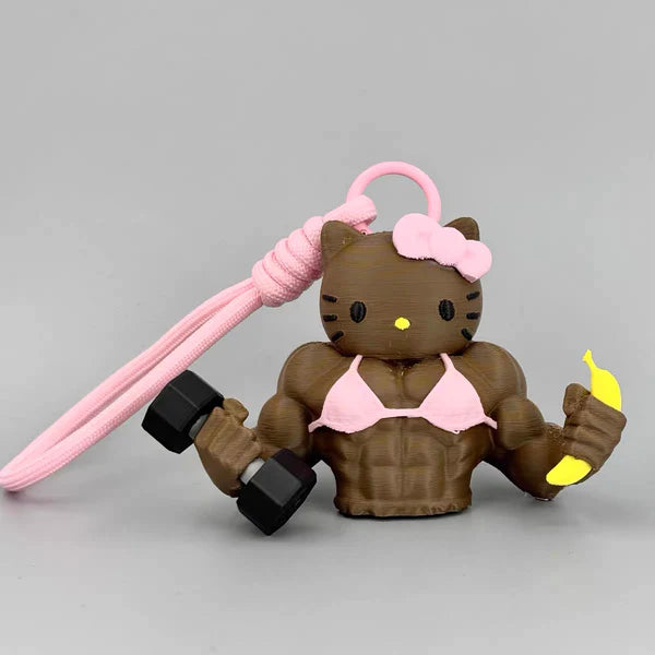 HK  Muscle Fitness 3D Printed Bag Decoration