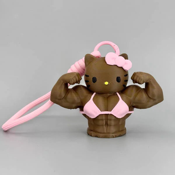 HK  Muscle Fitness 3D Printed Bag Decoration