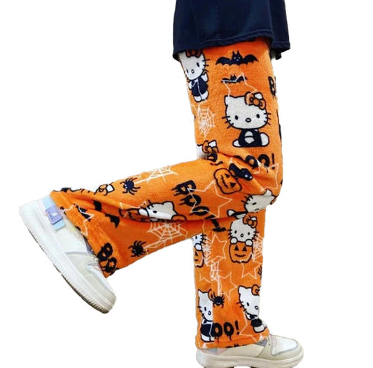 Hello kitty Halloween Pants Pajama pants Cute Soft Long Bottoms Pjs