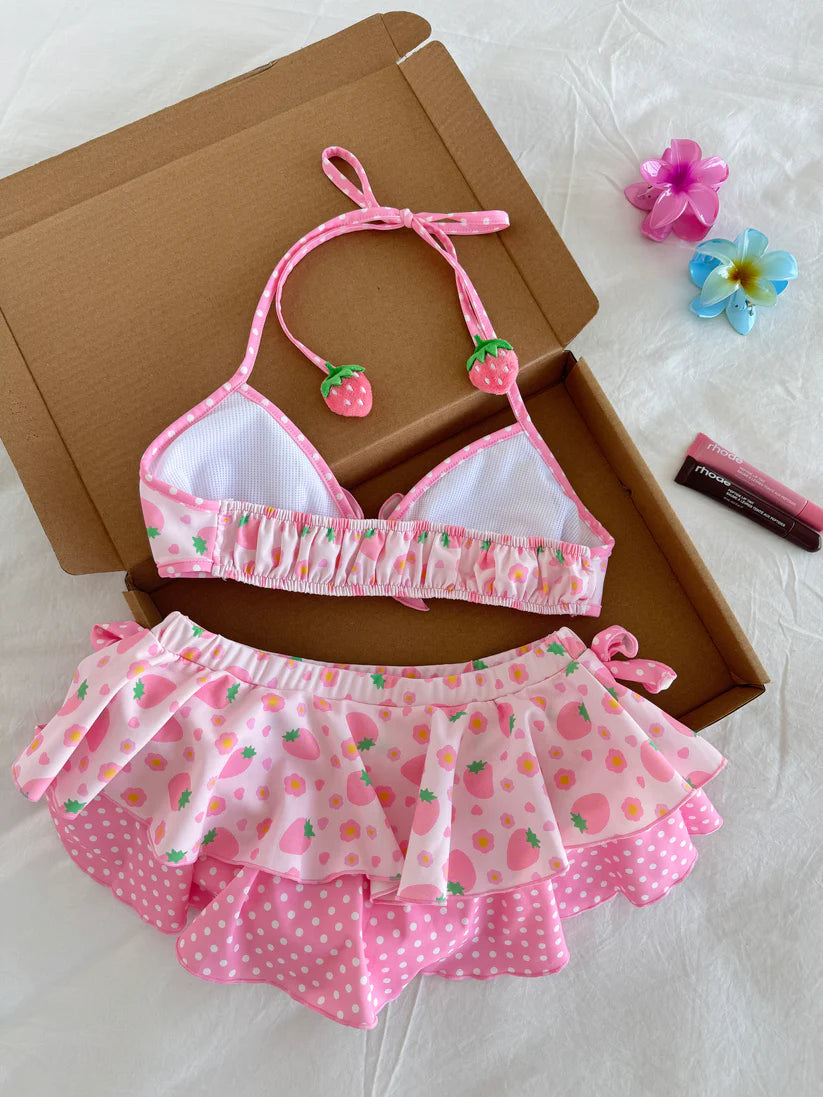 Pink strawberry swimsuit