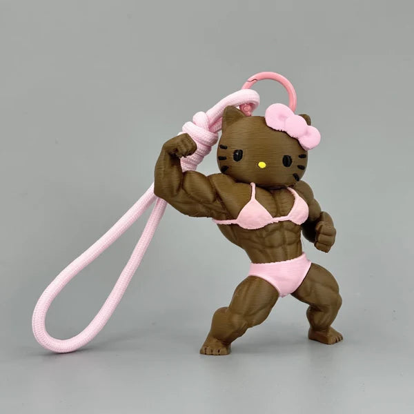 HK  Muscle Fitness 3D Printed Bag Decoration