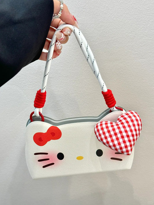 Hello Kitty Flip phone case with love pendant