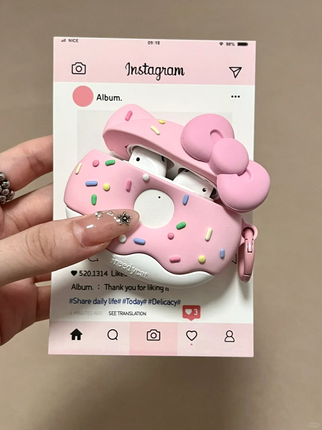 Hello Kitty Donut AirPods Earphone Case