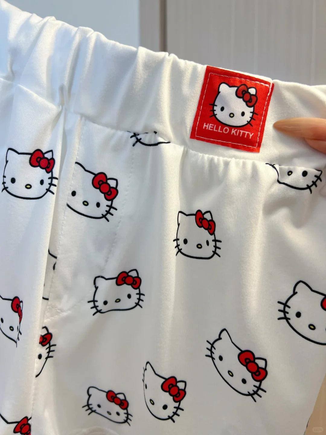 Hello kitty White Sleepwear Top with Shorts Pj Set