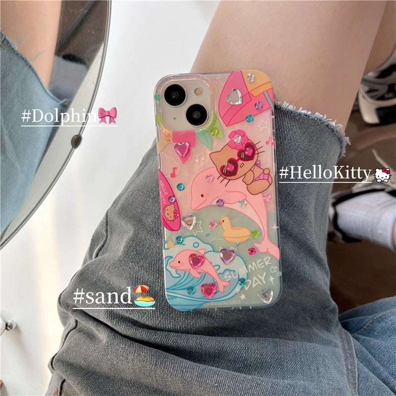 Hello Kitty Dolphin with Diamond Phone Case