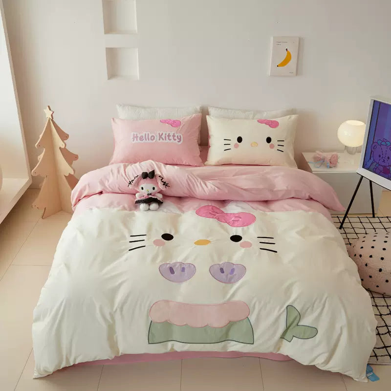 Hello Kitty Mermaid Cotton Bedding Sheet