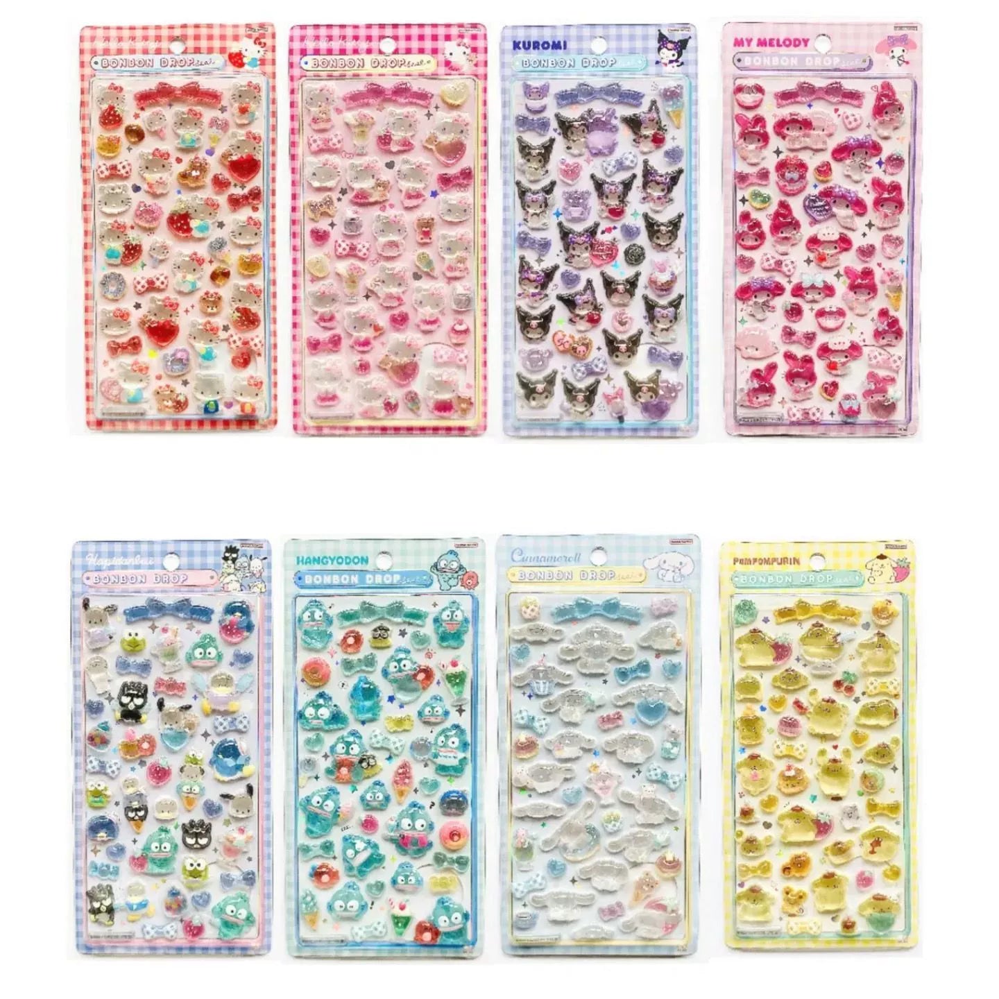 New design Sanrio Bonbon Drop Seal 3D Sticker