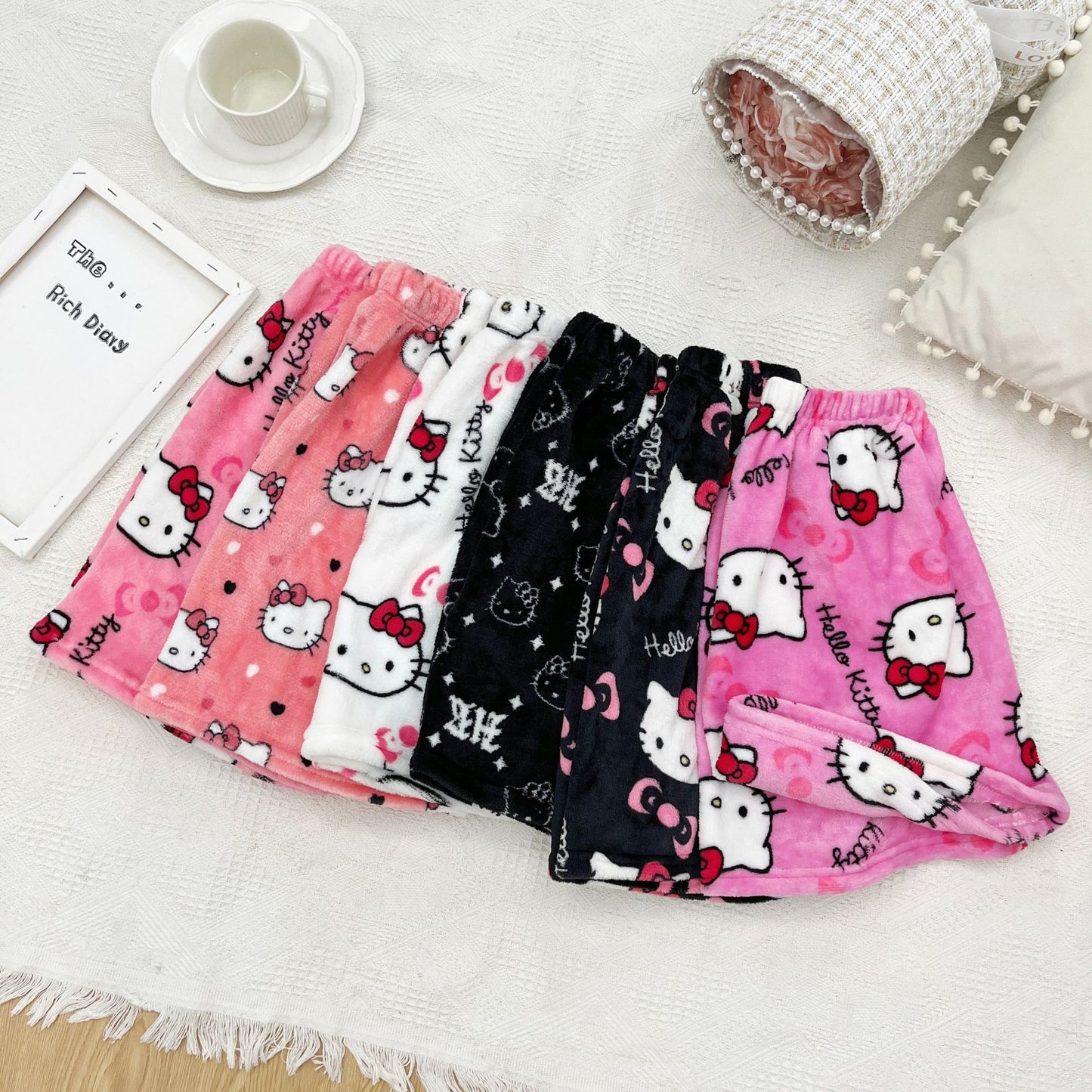 Hello Kitty Women Pajama Shorts Pj  Sleep Shorts