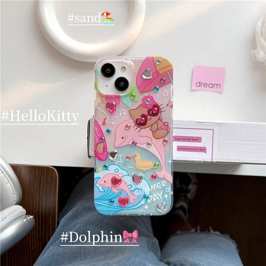 Hello Kitty Dolphin with Diamond Phone Case